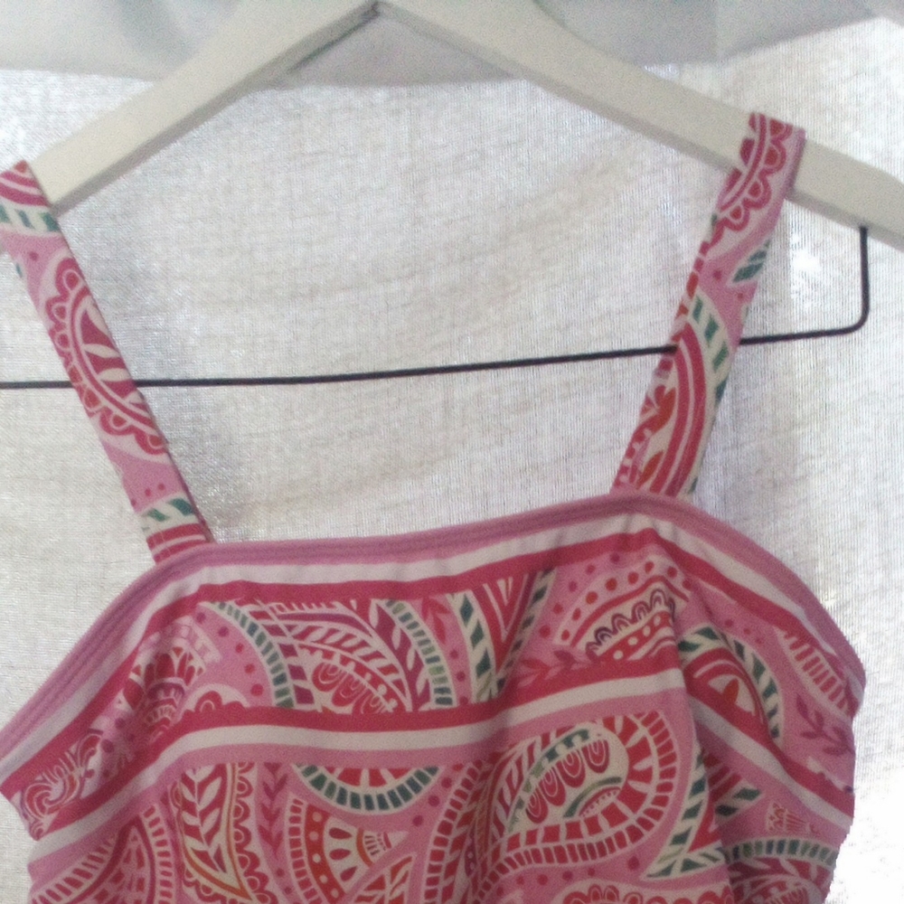 NWOT! Pink Paisley Tankini Top - Picture 5 of 7